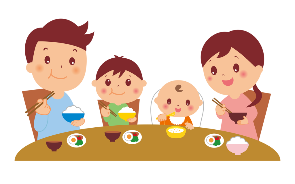 食事風景のイラスト